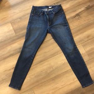 AnnTaylor Loft High Rise Jeans, size 6, dark blue